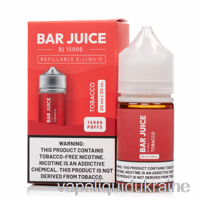 Vape Liquid Ukraine Tobacco - Bar Juice - 30mL 25mg